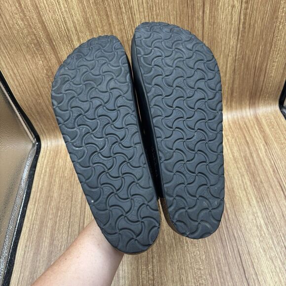 Birkenstock Boston Unisex Black Leather Clogs Mules Sandals Sz EU45, L14 M12 290 - Picture 8 of 11